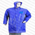 Poliéster promocional / color impermeable de varios colores de largo con capucha